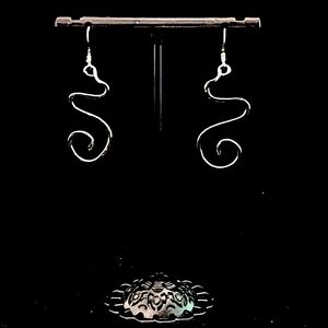 🎄 Christmas Gift Idea — Sterling Silver Wave Earrings – Handcrafted 2¾" Drop